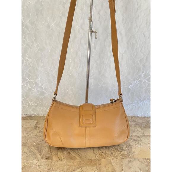 Vtg COACH Hampton caramel leather Y2K Demi small shoulder bag 7540 - Picture 2 of 10